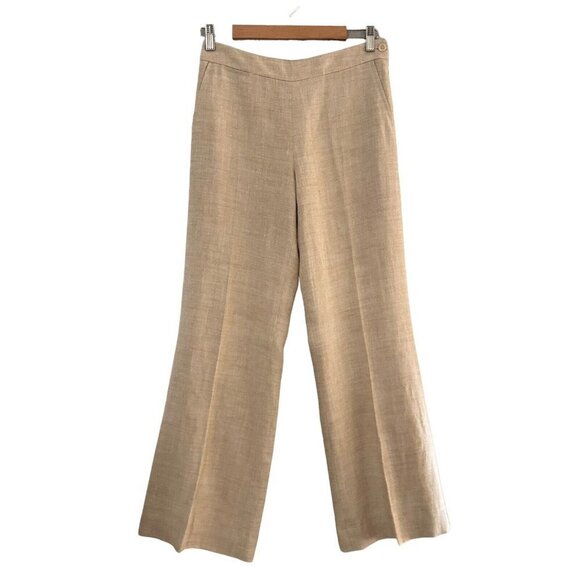 Ralph Lauren Black Label Women Wide Leg Pants Silk Linen...